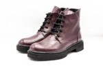 Ghete femei, piele naturala, NIK801BORDO Botine